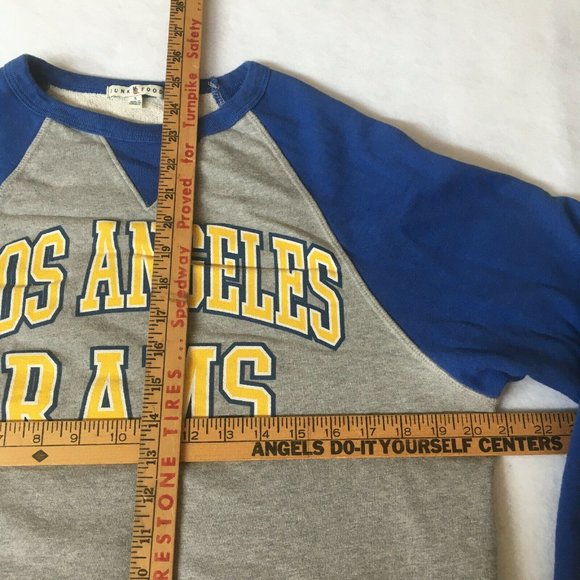 #73 Junk Food Los Angeles Rams Sweat Men's Small Gray Blue RARE vtg playoffs - Picture 6 of 9